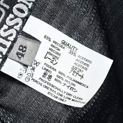 Missoni Sport Grey Textured Jersey Midi Skirt L