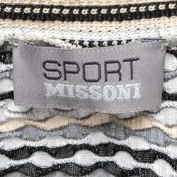 Pre Owned Missoni Sport Multicolor Patterned Knit Halter Neck Dress S