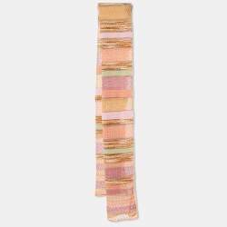 Pre Owned Missoni Multicolor Striped Lurex & Wool Knit Stole