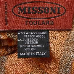 Pre Owned Missoni Multicolor Striped Lurex & Wool Knit Stole