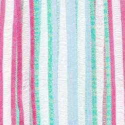 Pre Owned Missoni Multicolor Striped Cotton Knit Stole 