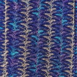Pre Owned Missoni Blue/Purple Textured Lurex Knit Stole 