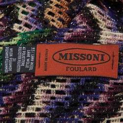 Missoni Multicolor Zig Zag Pattern Lurex Knit Stole 