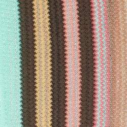 Pre Owned Missoni Multicolor Striped Wool Knit Stole