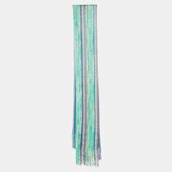 Missoni Multicolor Striped Knit Fringed Stole 