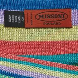 Missoni Multicolor Striped Knit Fringed Stole 