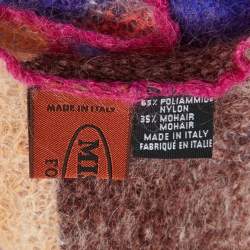 Pre Owned Missoni Multicolor Striped Mohair Blend Knit Stole
