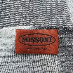 Missoni Monochrome Diamond Pattern Lurex Knit Stole