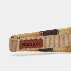 Pre Owned Missoni Multicolor Pleated Knit Head Band