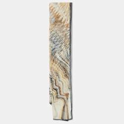 Missoni Brown Abstract Chevron Print Silk Stole