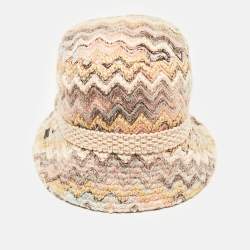Pre Owned Missoni Multicolor Chevron Knit Hat L