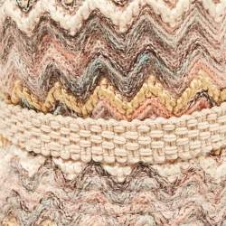 Pre Owned Missoni Multicolor Chevron Knit Hat L