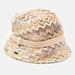 Pre Owned Missoni Multicolor Chevron Knit Hat L