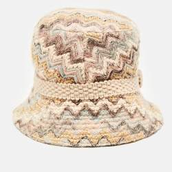 Pre Owned Missoni Multicolor Chevron Knit Hat L