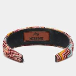 Missoni Multicolor Chevron Crochet Hairband 