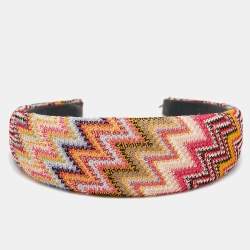 Missoni Multicolor Chevron Crochet Hairband 