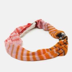 Pre Owned Missoni Multicolor Striped Knit Headband