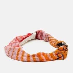Pre Owned Missoni Multicolor Striped Knit Headband