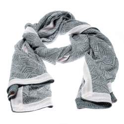 Pre Owned وشاح ميزوني تريكو لوريكس رصاصي ووردي