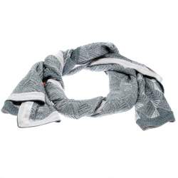 Pre Owned وشاح ميزوني تريكو لوريكس رصاصي ووردي