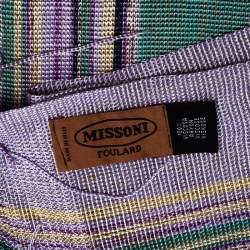 Pre Owned وشاح ميزوني تريكو مخطط متعدد الألوان