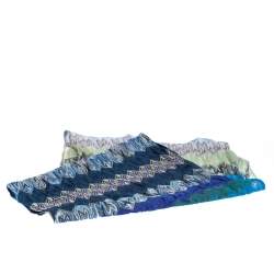 Pre Owned Missoni Multicolor Flame Knit Stole