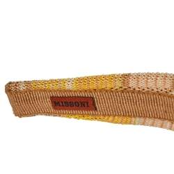 Pre Owned Missoni Beige Crochet Knit Headband ( One Size )