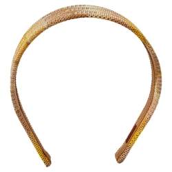 Pre Owned Missoni Beige Crochet Knit Headband ( One Size )