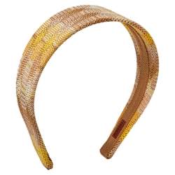 Pre Owned Missoni Beige Crochet Knit Headband ( One Size )