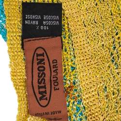 Pre Owned Missoni Multicolor Ombre Open Knit Fringed Stole