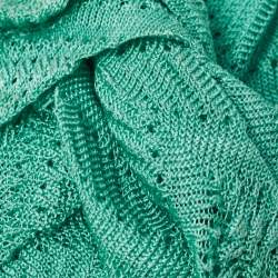 Missoni Green Knotted Crochet Knit Headband