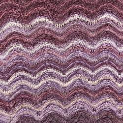 Pre Owned Missoni Purple Chevron Pointelle Knit Stole