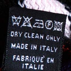 Pre Owned Missoni Multicolored Striped Wool & Lurex Knit Fringed Scarf