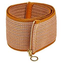 Pre Owned Missoni Orange Crochet Patterned Elasticized Waist Belt