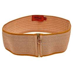 Pre Owned Missoni Orange Crochet Patterned Elasticized Waist Belt
