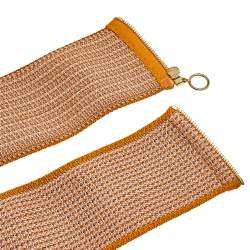 Pre Owned Missoni Orange Crochet Patterned Elasticized Waist Belt