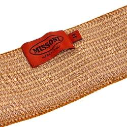 Pre Owned Missoni Orange Crochet Patterned Elasticized Waist Belt