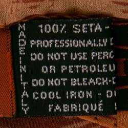 Pre Owned Missoni Orange & Red Printed Silk Square Scarf