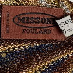 Pre Owned Missioni Multicolor Striped Knit Stole