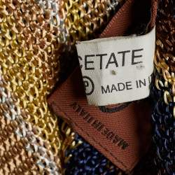 Pre Owned Missioni Multicolor Striped Knit Stole