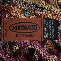 Missoni Multicolor Cut Out Patterned Knit Stole