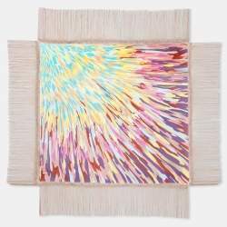 مملوكة مسبقًا Missoni Multicolor Printed Silk Fringe Square Scarf