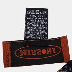 Pre Owned Missoni Multicolor Chevron Pattern Wool Knit Fringed Stole