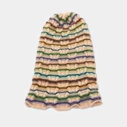 Pre Owned Missoni Multicolor Wool Chunky Knit Beanie