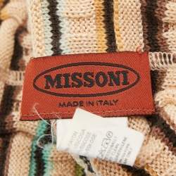 Pre Owned Missoni Multicolor Wool Chunky Knit Beanie