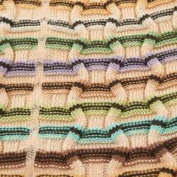 Pre Owned Missoni Multicolor Wool Chunky Knit Beanie