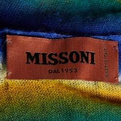 Pre Owned Missoni Multicolor Cashmere Knit Scarf