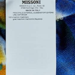 Pre Owned Missoni Multicolor Cashmere Knit Scarf