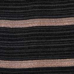 Pre Owned Missoni Black Striped Lurex Knit Scarf