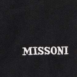 Pre Owned Missoni Black Polyester Fringed Scarf